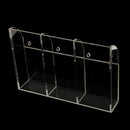4mm 3Grids Acrylic Druble TV Remote Control Holder Wall Mount Storage Box