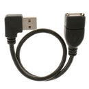 USB 2.0 Right Angle Male to Female Extension Adapter Converter Cable Cord for PC Notebook Universal