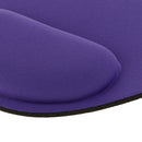 Comfortable Foam Rubber Mouse Pad with Gel Rest Wrist Support Mat for PC Purple