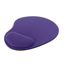 Comfortable Foam Rubber Mouse Pad with Gel Rest Wrist Support Mat for PC Purple