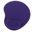 Comfortable Foam Rubber Mouse Pad with Gel Rest Wrist Support Mat for PC Purple