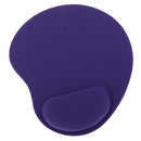 Comfortable Foam Rubber Mouse Pad with Gel Rest Wrist Support Mat for PC Purple
