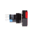 DC 12V Momentary Push Button Self Locking Square Switch with LED Light Red