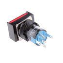 DC 12V Momentary Push Button Self Locking Square Switch with LED Light Red