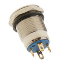 Metal Blue LED Momentary 0N-OFF 12mm Push Button Switch 12V SPST Waterproof