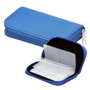 Blue-22 Slots SD/CF Micro Memory Card Storage Pouch Case Holder Wallet
