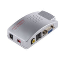 Computer VGA to TV AV Composite Converter Adapter S-Video Box for PC Laptop Mac