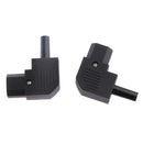 IEC C13 90 Degree Female 10A 250V Socket Plug Connector Adapter Electrical Outlet