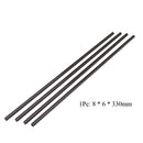Pack of 4 Carbon Fiber Tube 8*6mm 330mm DIY Vanished Surface Tail Tube