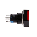 12V 24x19mm Red Push Button Switch LED Light Reset for Electric Circuits