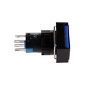 5 Pin 12V 24*19mm LED Light Mini Reset Switch for Contactor Blue