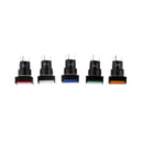 5 Pin 12V 24*19mm LED Light Mini Reset Switch for Contactor Blue