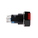 5 Pin 12V 19*19mm LED Light Mini Reset Switch for Contactor Red