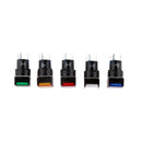 5 Pin 12V 19*19mm LED Light Mini Reset Switch for Contactor Yellow