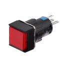 5 Pin 24V 19*19mm LED Light Mini Reset Switch for Contactor Red