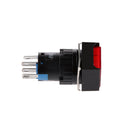 5 Pin 24V 19*19mm LED Light Mini Reset Switch for Contactor Red