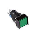 5 Pin 24V 19*19mm LED Light Mini Reset Switch for Contactor Green