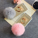 Rose Gold Mobile Phone Case Protective Back Cover with Imitation Purple Wool Ball for iPhone 6 / 6S