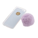 Rose Gold Mobile Phone Case Protective Back Cover with Imitation Purple Wool Ball for iPhone 6 Plus/ 6S Plus