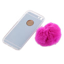 Rose Gold Mobile Phone Case Protective Back Cover with Imitation Rose Red Wool Ball for iPhone 6 Plus/ 6S Plus