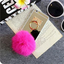 Rose Gold Mobile Phone Case Protective Back Cover with Imitation Rose Red Wool Ball for iPhone 6 Plus/ 6S Plus