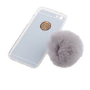 Rose Gold Mobile Phone Case Protective Back Cover with Imitation Gray Wool Ball for iPhone 6 Plus/ 6S Plus