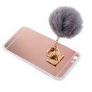Rose Gold Mobile Phone Case Protective Back Cover with Imitation Gray Wool Ball for iPhone 6 Plus/ 6S Plus