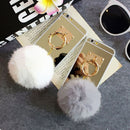 Silver Mobile Phone Case Protective Back Cover with Imitation Rose Red Wool Ball for iPhone 6 Plus/ 6S Plus