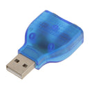 For USB Male to PS2 Female Cable Adapter Converter for Keyboard Mouse