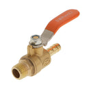 1/4 BSP Thread to 5/16 Barbed Hose Brass Ball Valve Shut Off Switch Fluid Lever Self-locking Good Seal Efficient Convenient Durable Universal Use