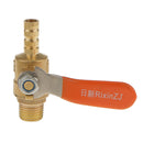 1/4 BSP Thread to 5/16 Barbed Hose Brass Ball Valve Shut Off Switch Fluid Lever Self-locking Good Seal Efficient Convenient Durable Universal Use