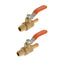 1/4 BSP Thread to 3/8 Barbed Hose Brass Ball Valve Shut Off Switch Fluid Lever Self-locking Good Seal Efficient Convenient Durable Universal Use