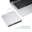External USB 2.0 DVD CD-RW Drive Writer Burner DVD Player for Macbook Air/Pro Silver