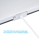 External USB 2.0 DVD CD-RW Drive Writer Burner DVD Player for Macbook Air/Pro Silver