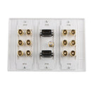 Home Theater 6.1 Surround Speaker Wall Banana Post Face Plate 2 HDMI Ports