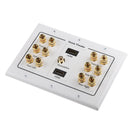 Home Theater 6.1 Surround Speaker Wall Banana Post Face Plate 2 HDMI Ports