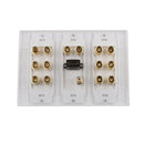 7.1 White Speaker Audio Wall Face Plate with HDMI RCA Subwoofer