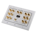 7.1 White Speaker Audio Wall Face Plate with HDMI RCA Subwoofer