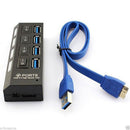 4-Port USB 3.0 Hub with Individual Power Switches and LEDs included 5V/2.5A power adapter EU Plug for Mac Mini/ Chrombook
