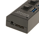 7 Port USB3.0 Hub Individual Led ON/OFF Switch+Charger Cable+EU plug Adapter