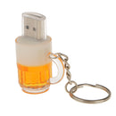 Beer Mug High Speed USB2.0 Flash Pen Drive Memory Disk with Key Chain 32GB