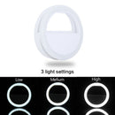 3 Modes Skin Light Selfie Fill LED Flash White Light Up Ring For Mobile Phone