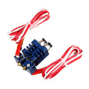 Chimera Extruder V6 Dual Head Hotend 0.4mm/1.75mm for 3D Printer Blue