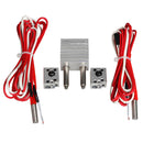 24V 3D Printer Dual Head Chimera Extruder 0.4mm Hotend Integrated Feed Tube Cooling Fan Heat Block
