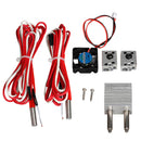 24V 3D Printer Dual Head Chimera Extruder 0.4mm Hotend Integrated Feed Tube Cooling Fan Heat Block