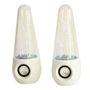 USB Powered LED Dancing Water Show Music Fountain Light ColorfuL Speakers Amplifier Audio Player For Phones Computer Laptop White