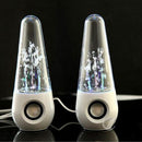 USB Powered LED Dancing Water Show Music Fountain Light ColorfuL Speakers Amplifier Audio Player For Phones Computer Laptop White