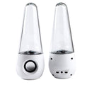 USB Powered LED Dancing Water Show Music Fountain Light ColorfuL Speakers Amplifier Audio Player For Phones Computer Laptop White