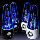 USB Powered LED Dancing Water Show Music Fountain Light ColorfuL Speakers Amplifier Audio Player For Phones Computer Laptop White