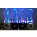 USB Powered LED Dancing Water Show Music Fountain Light ColorfuL Speakers Amplifier Audio Player For Phones Computer Laptop White